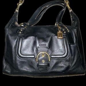 Coach Genuine Black Leather Madison Sabrina Satchel